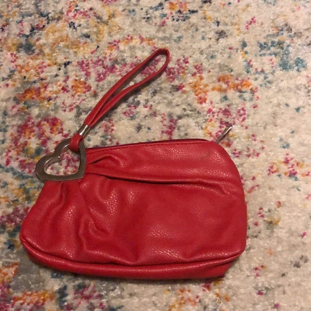 Coral/red wristlet
